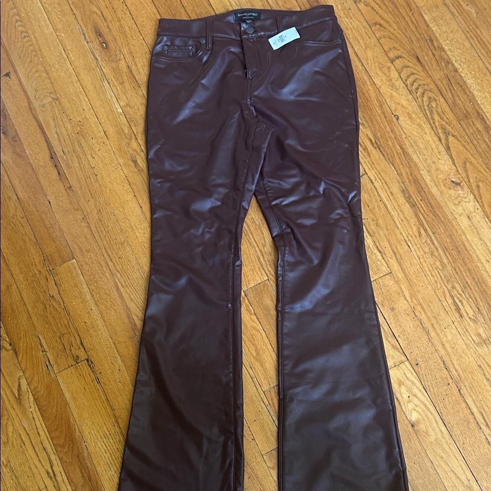 Banana Republic Dark Brown Leather Trousers